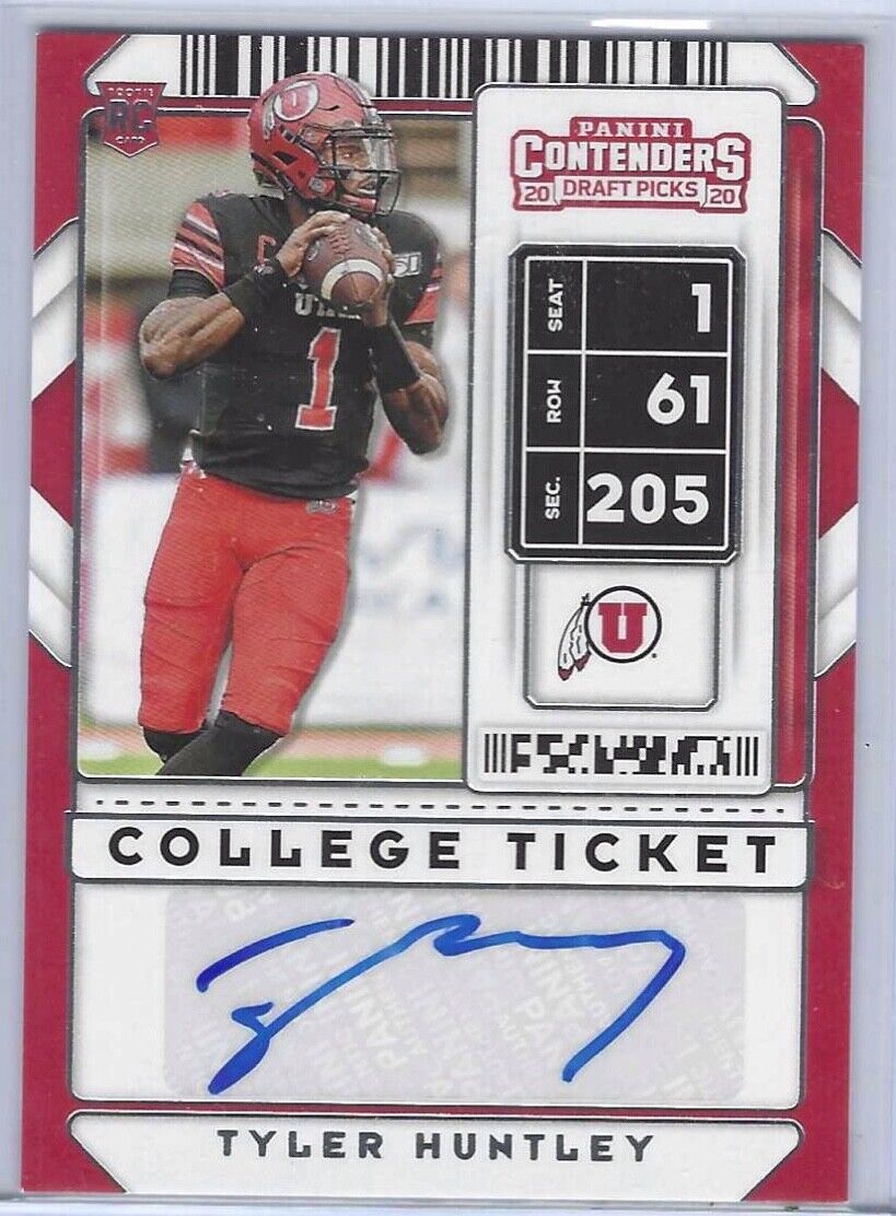 TYLER HUNTLEY 2020 CONTENDERS DRAFT PICKS COLLEGE TICKET AUTO RC #319