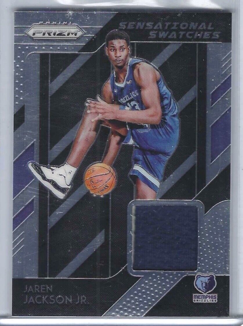 JAREN JACKSON JR 2018-19 PANINI PRIZM SENSATIONAL SWATCHES ROOKIE JERSEY RC #77