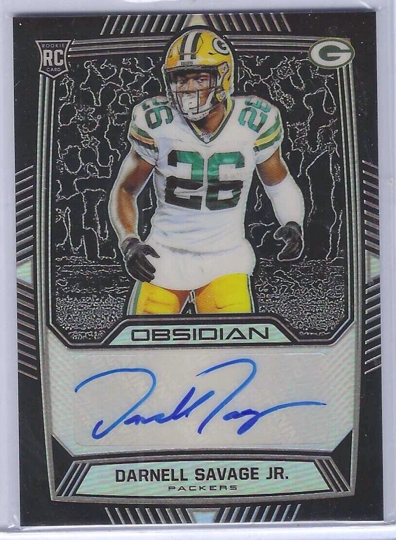 DARNELL SAVAGE JR 2019 PANINI OBSIDIAN ROOKIE AUTO RC #D 122/150