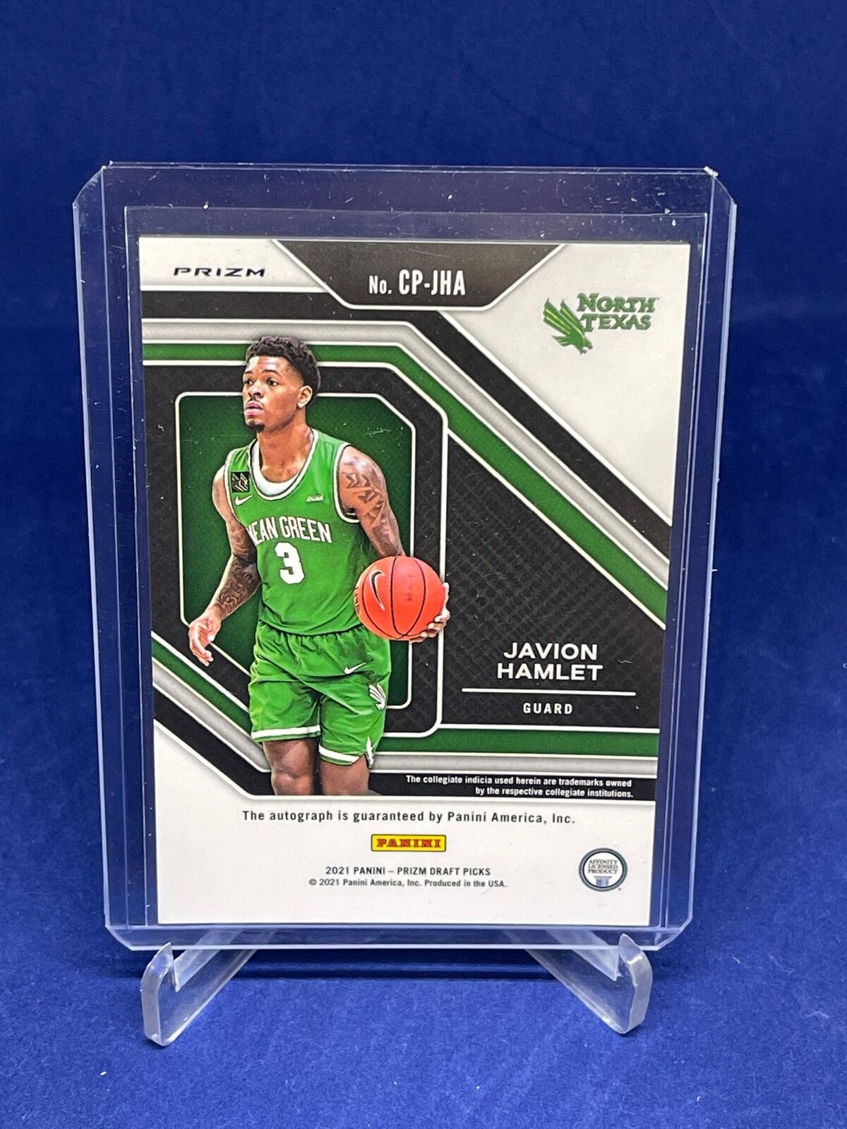 JAVION HAMLET 2021 PANINI PRIZM DRAFT PICKS SILVER PRIZM AUTO ROOKIE RC