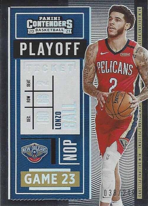 LONZO BALL 2020-21 PANINI CONTENDERS PLAYOFF TICKET #D 38/249