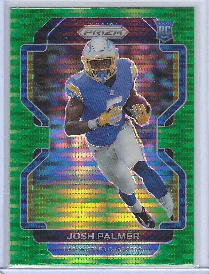 JOSH PALMER 2021 PANINI PRIZM GREEN PULSAR PRIZM ROOKIE RC #359