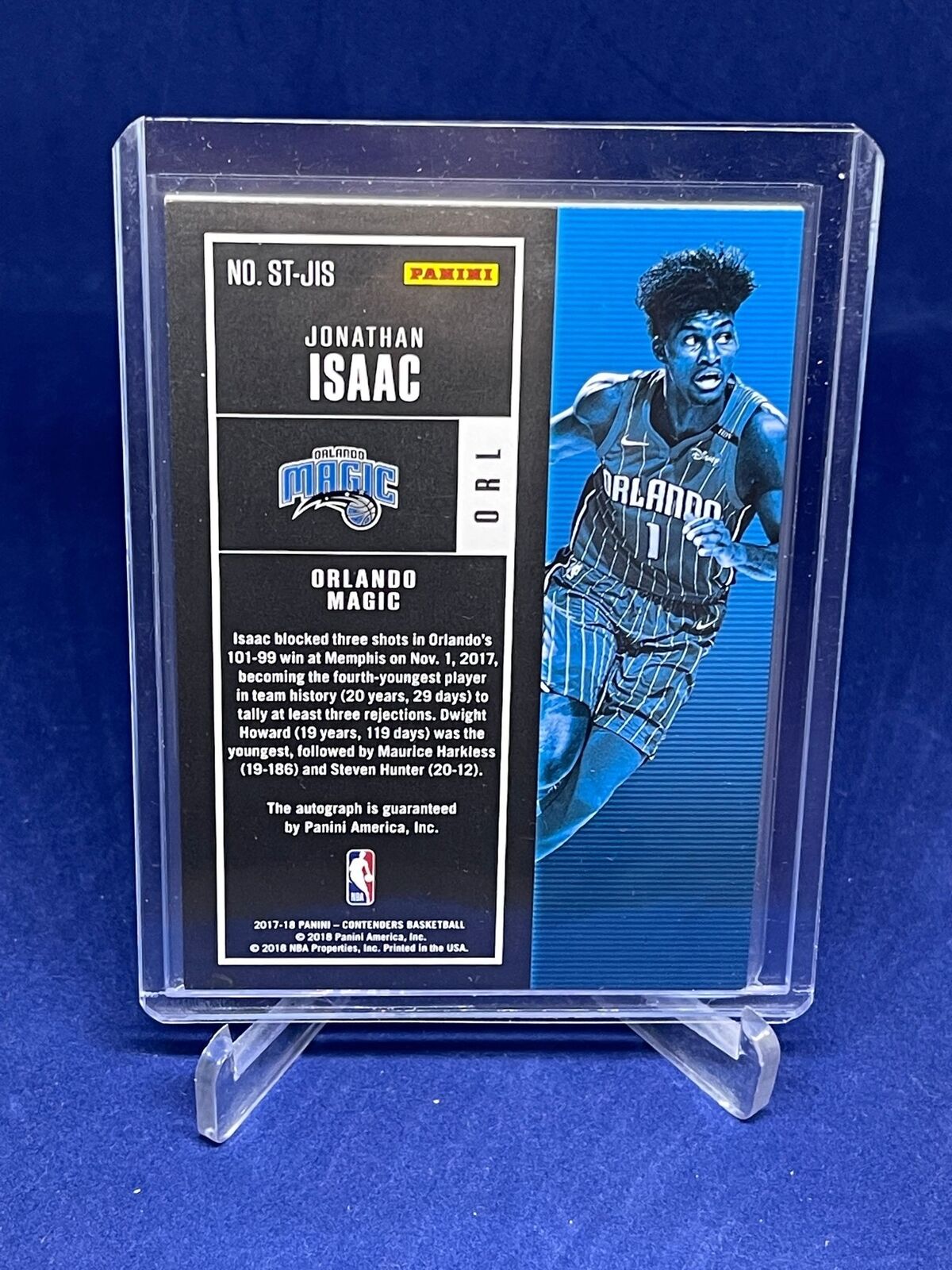 JONATHAN ISAAC 2017-18 PANINI CONTENDERS ROOKIE TICKET AUTO RC