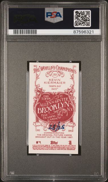 KEVIN KIERMAIER 2019 TOPPS ALLEN & GINTER MINI BROOKLYN BACK /25 PSA 10 POP 1/1