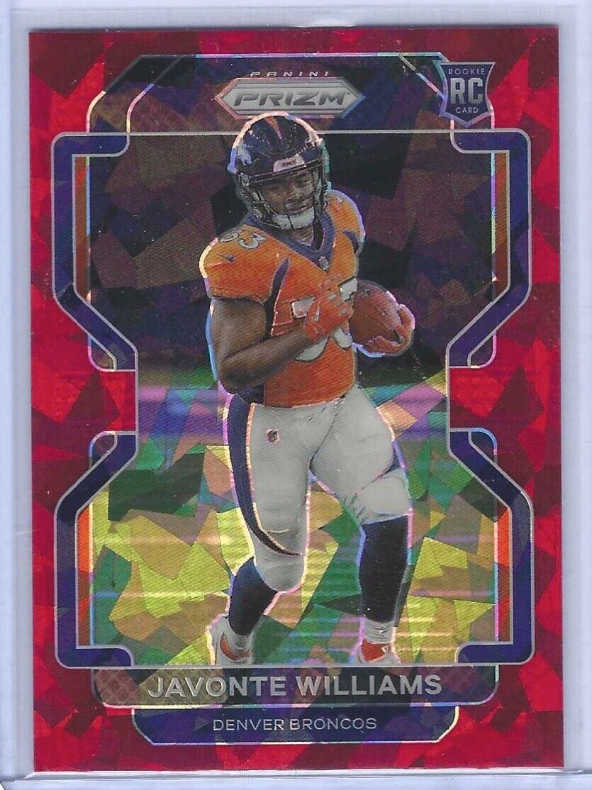 JAVONTE WILLIAMS 2021 PANINI PRIZM RED CRACKED ICE PRIZM ROOKIE RC #345