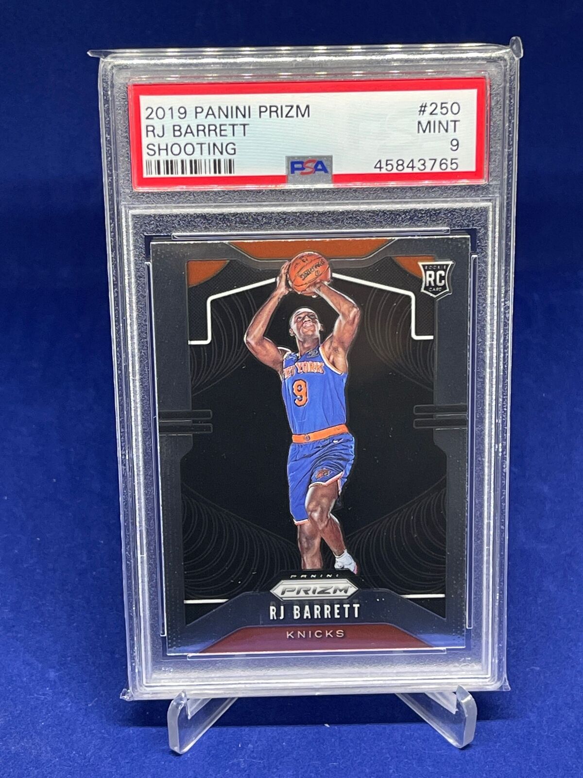 RJ BARRETT 2019-20 PANINI PRIZM SHOOTING VARIATION SP ROOKIE RC #250 PSA 9 MINT