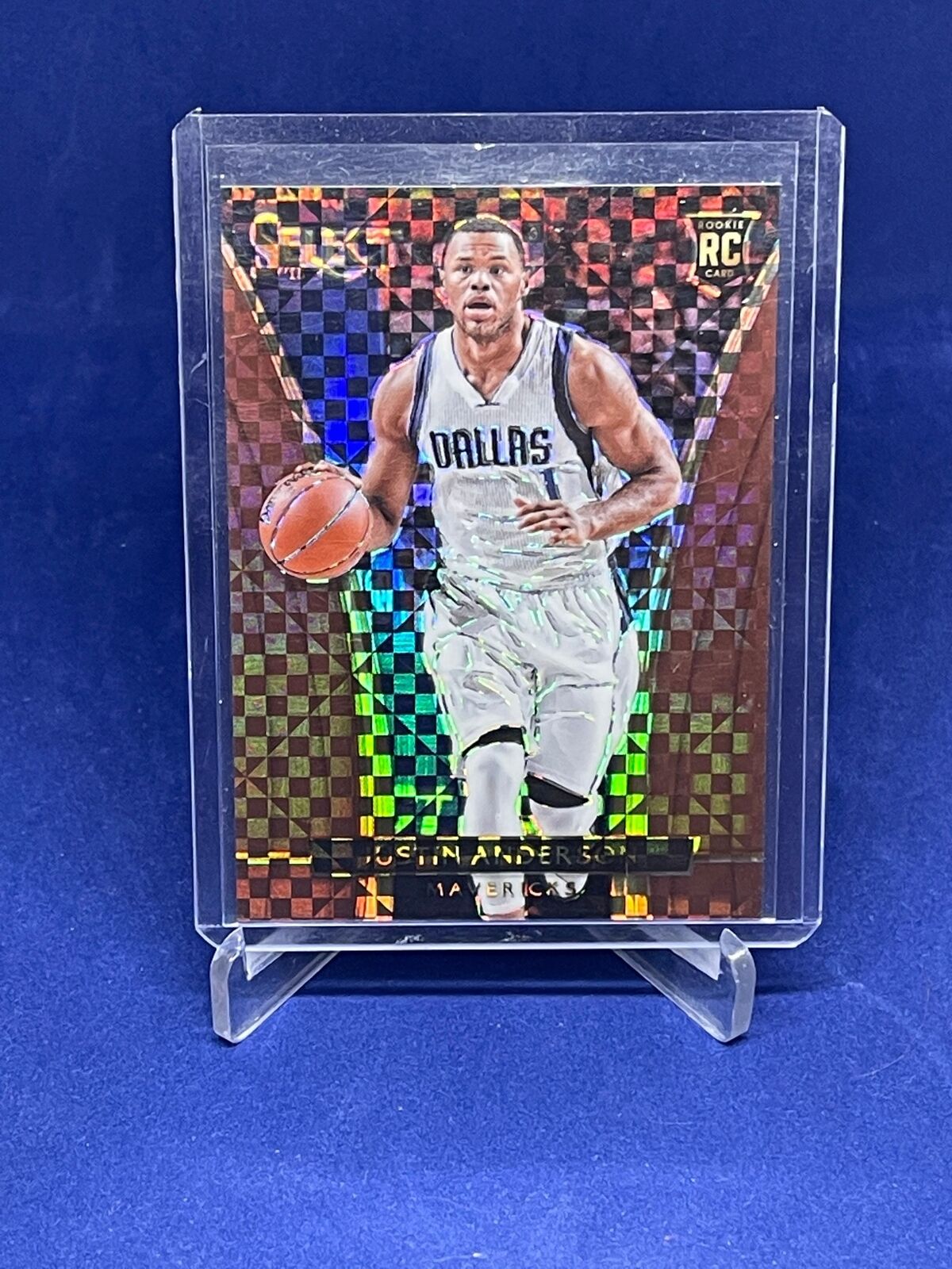 JUSTIN ANDERSON 2015-16 PANINI SELECT BRONZE PRIZM COURTSIDE ROOKIE RC #D 34/49