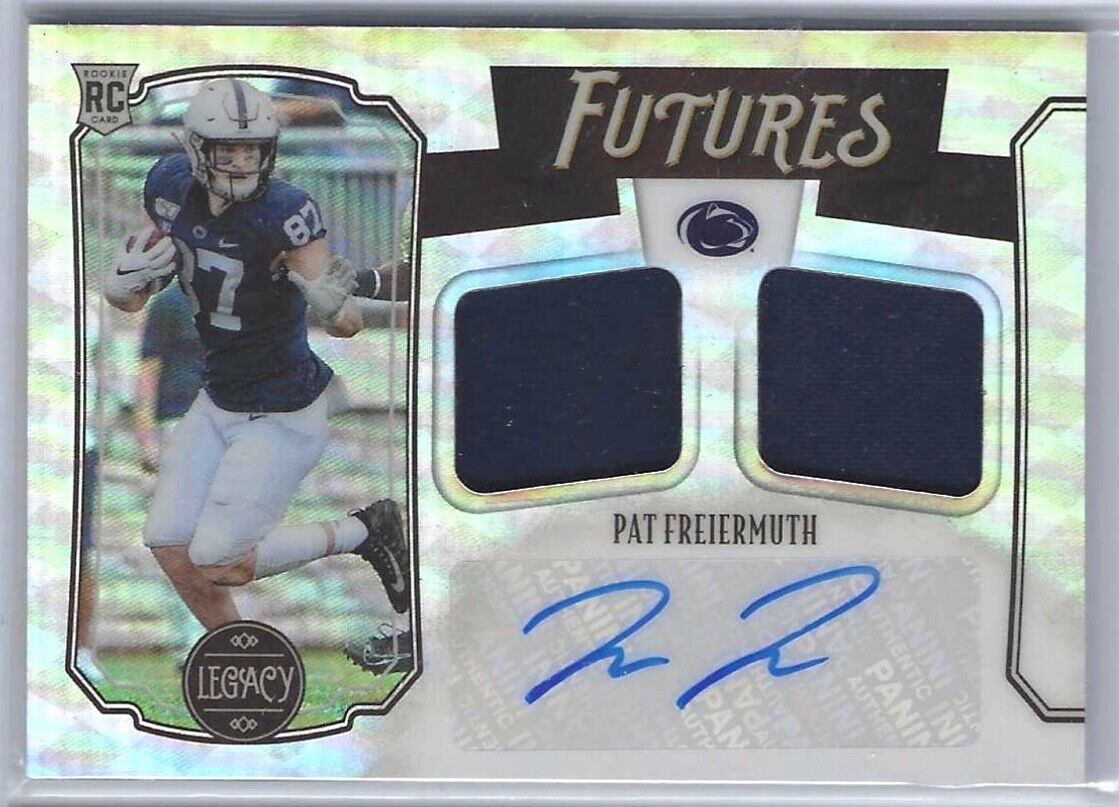 PAT FREIERMUTH 2021 LEGACY SILVER PRIZM FUTURES DUAL PATCH AUTO RC #D 281/299