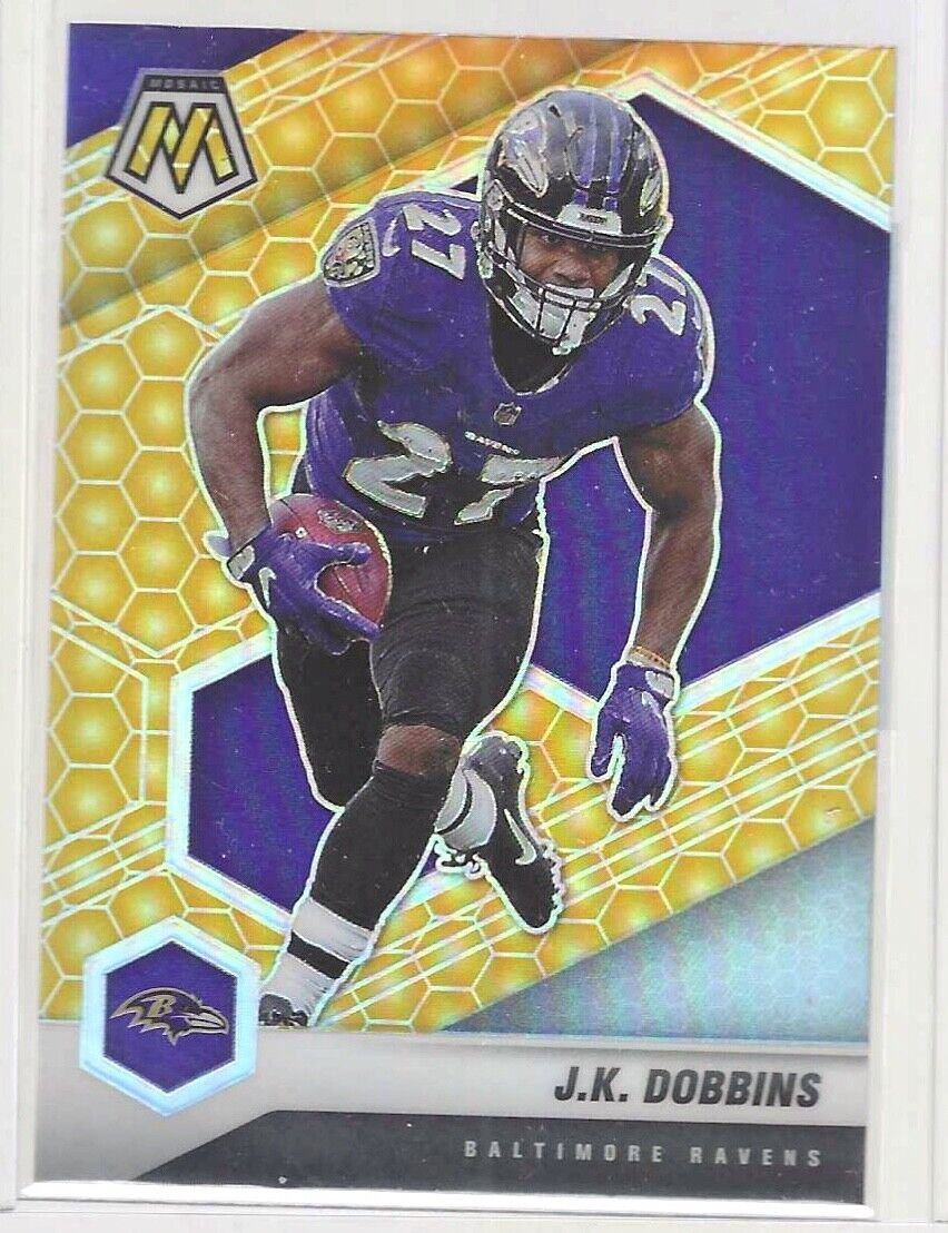 JK DOBBINS 2021 PANINI MOSAIC HONEYCOMB PRIZM SSP #20
