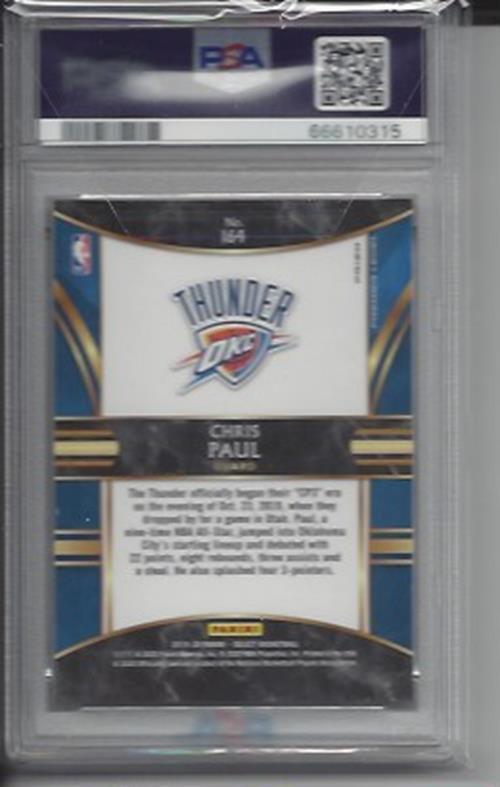 CHRIS PAUL 2019-20 PANINI SELECT GOLD WAVE PRIZM SSP #164 PSA 10 GEM MINT POP 3