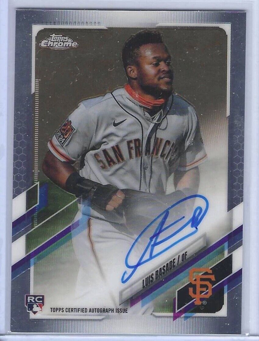 LUIS BASABE 2021 TOPPS CHROME ROOKIE AUTO RC #RA-LB