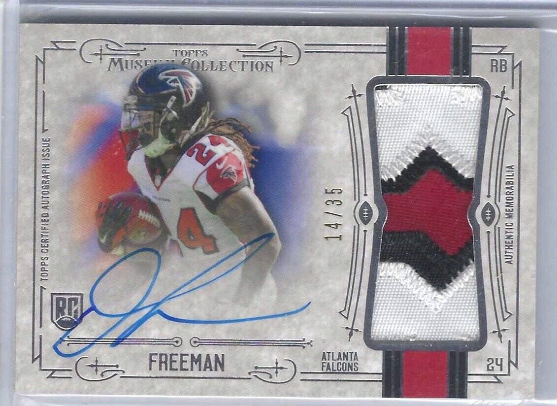 DEVONTA FREEMAN 2014 TOPPS MUSEUM JUMBO RPA PATCH AUTO RC #D 14/35