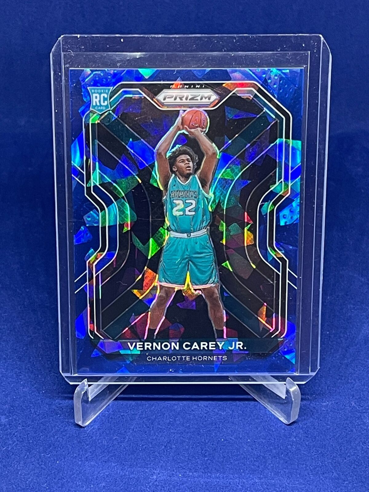 VERNON CAREY JR 2020-21 PANINI PRIZM BLUE ICE PRIZMS ROOKIE RC #D 88/125