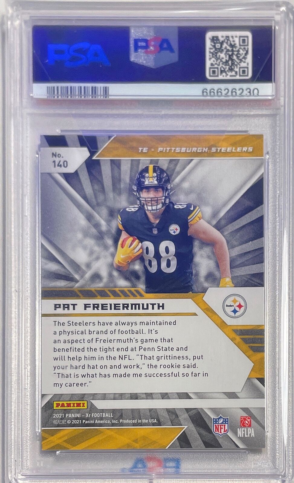 PAT FREIERMUTH 2021 PANINI XR BLUE ROOKIE RC #D 151/199 PSA 10 GEM MINT POP 1/1