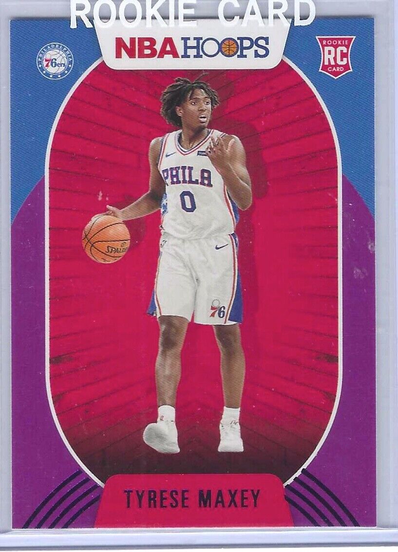 TYRESE MAXEY 2020-21 PANINI NBA HOOPS PURPLE FOIL ROOKIE SP RC #207