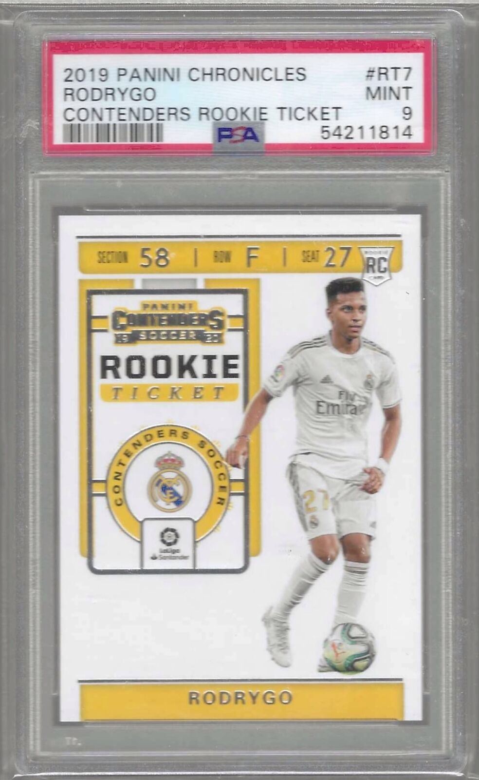 RODRYGO 2019-20 PANINI CHRONICLES CONTENDERS ROOKIE TICKET RC PSA 9 MINT