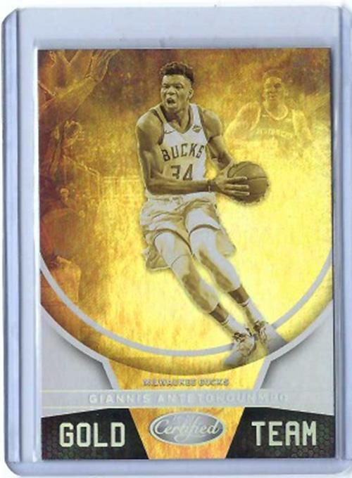 GIANNIS ANTETOKOUNMPO 2019-20 PANINI CERTIFIED GOLD TEAM #6