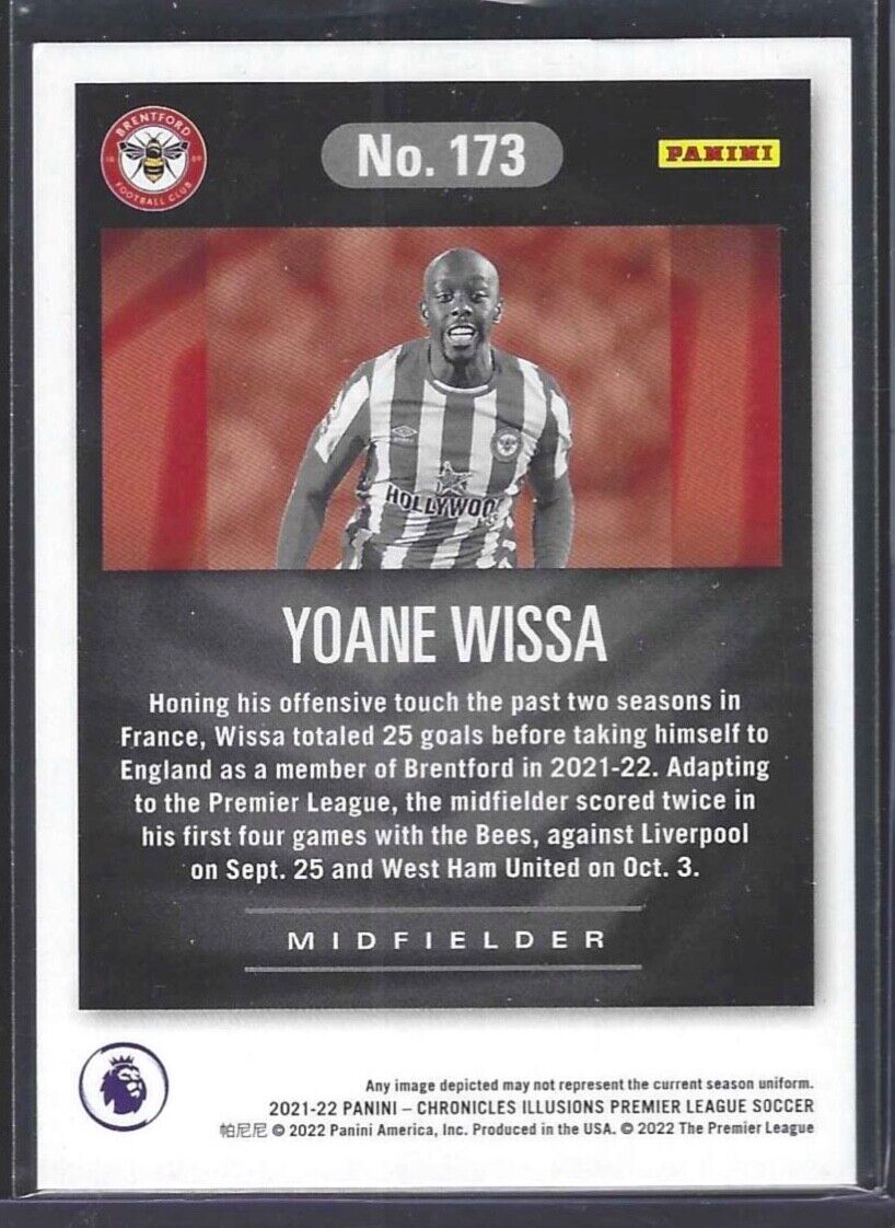YOANE WISSA 2021-22 PANINI CHRONICLES ILLUSIONS BLUE FOIL ROOKIE RC #D 40/99