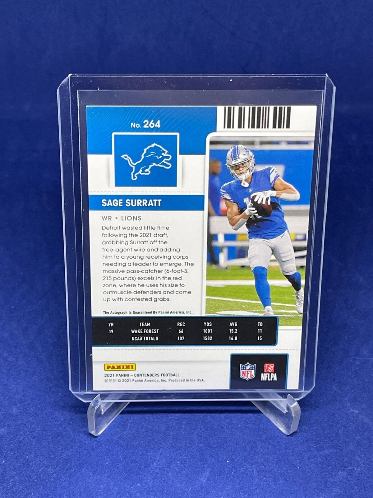 SAGE SURRATT 2021 PANINI CONTENDERS PLAYOFF TICKET AUTO ROOKIE RC #D 8/99
