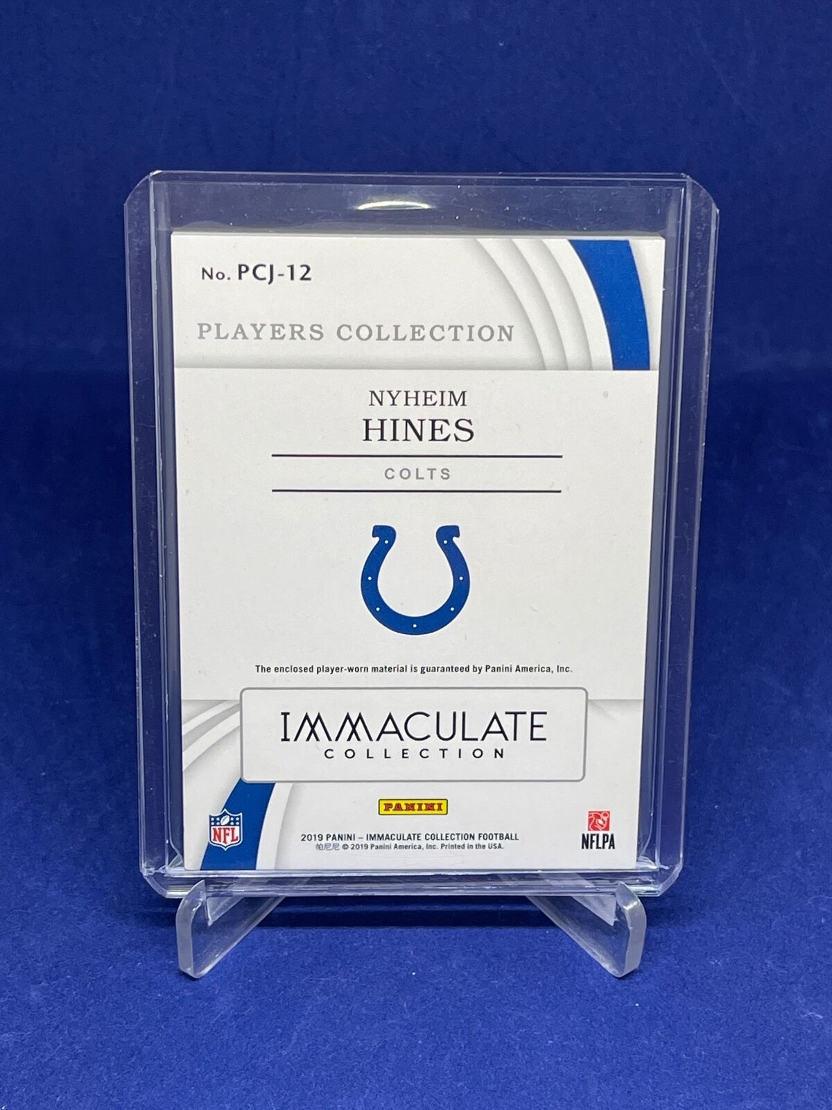 NYHEIM HINES 2019 PANINI IMMACULATE TRIPLE JERSEY CARD #D 18/25