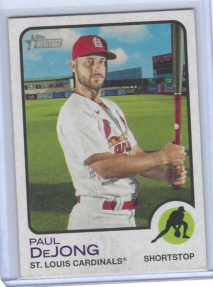 PAUL DEJONG 2022 TOPPS HERITAGE REVERSE FLIP STOCK SSP #D /5