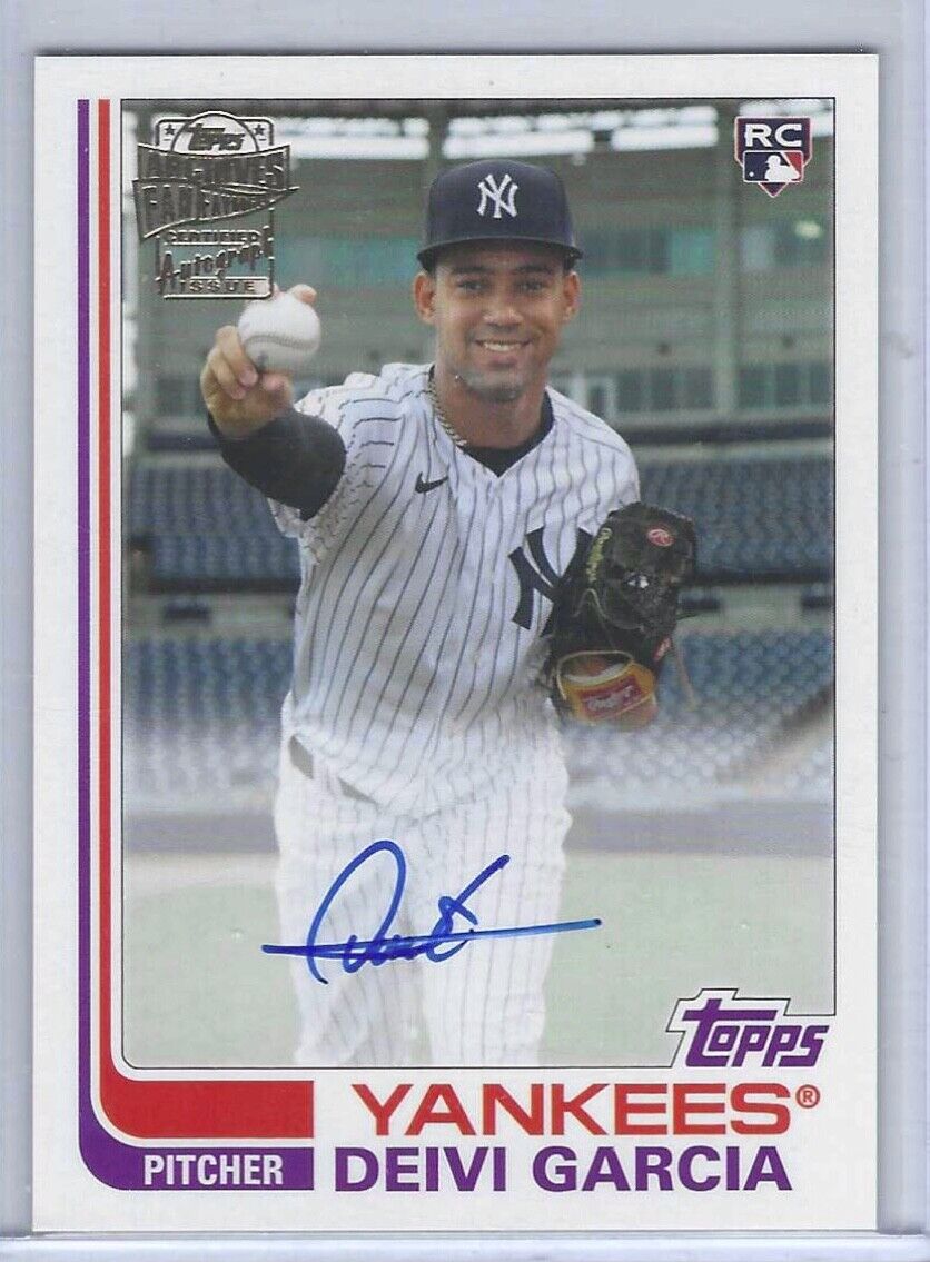 DEIVI GARCIA 2021 TOPPS ARCHIVES FAN FAVORITES ROOKIE ON CARD AUTO RC #FFA-DG