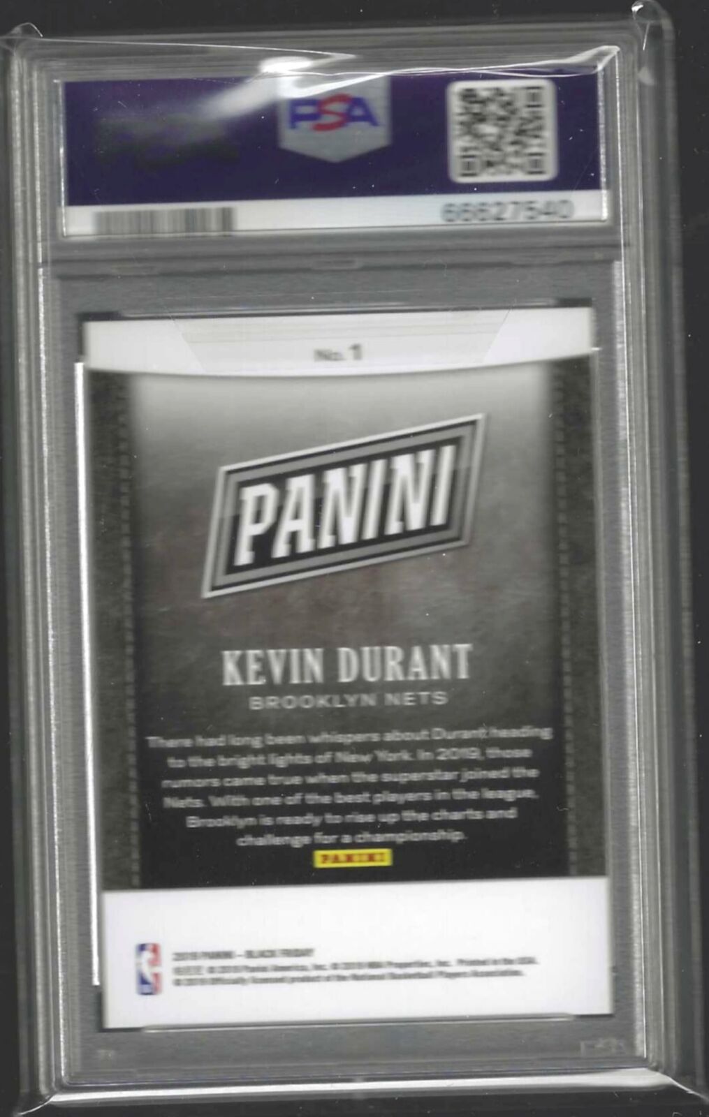 KEVIN DURANT 2019 PANINI BLACK FRIDAY GALACTIC WINDOWS /25 PSA 10 GEM MINT POP 4
