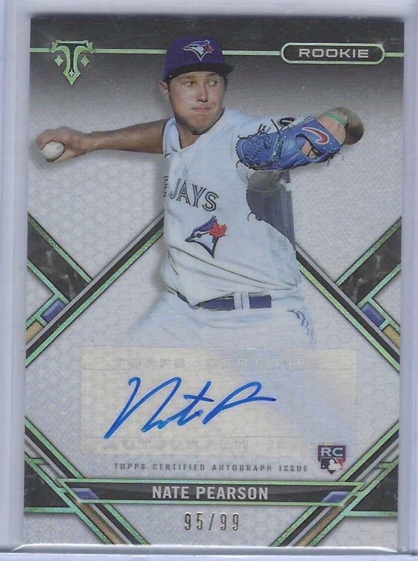 NATE PEARSON 2021 TOPPS TRIPLE THREADS ROOKIE AUTO RC #D 95/99