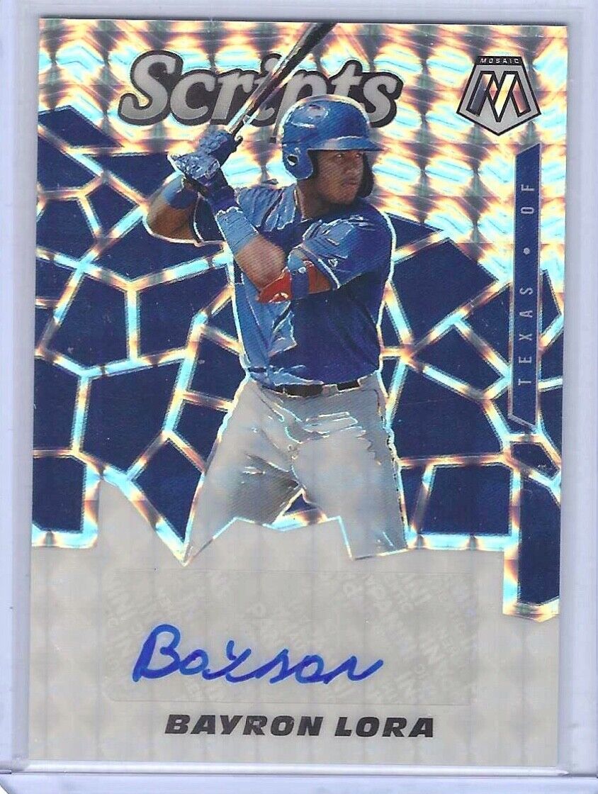 BAYRON LORA 2021 PANINI MOSAIC SILVER SCRIPTS AUTO #SCR-BL
