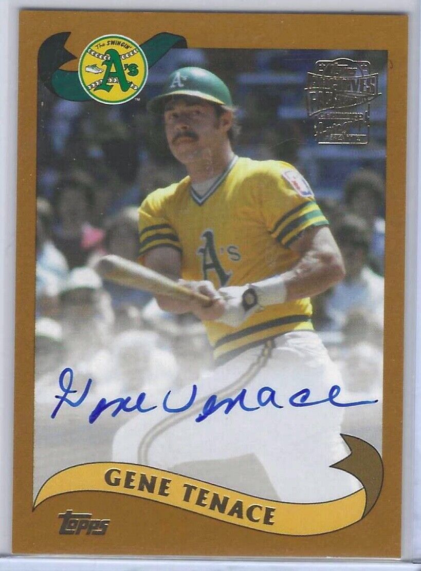GENE TENACE 2021 TOPPS ARCHIVES BROWN FAN FAVORITES ON CARD AUTO #FFA-GT