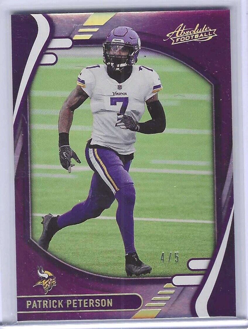 PATRICK PETERSON 2021 PANINI ABSOLUTE PURPLE FOIL #D 4/5