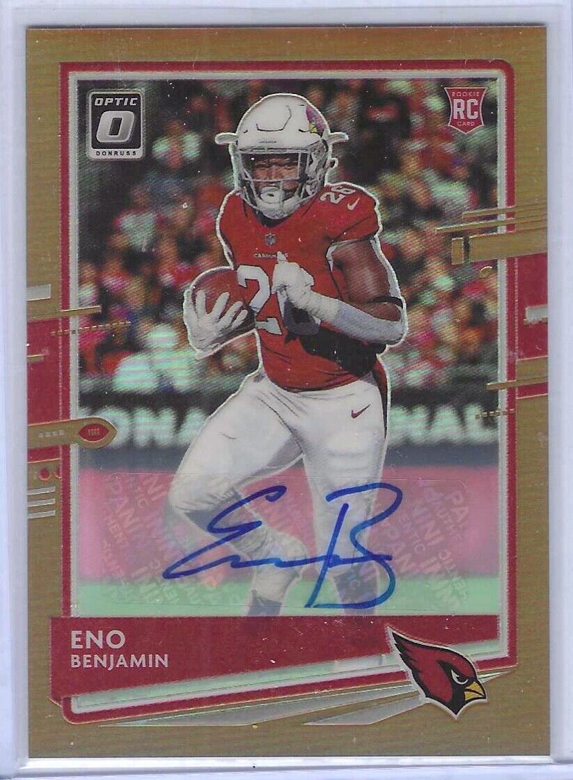 ENO BENJAMIN 2020 PANINI DONRUSS OPTIC BRONZE HOLO PRIZM ROOKIE AUTO RC #101