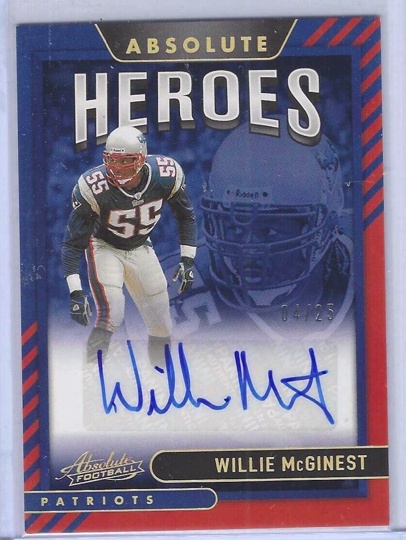WILLIE MCGINEST 2021 PANINI ABSOLUTE HEROES GOLD AUTO #D 04/25