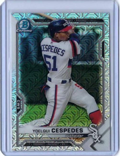 YOELQUI CESPEDES 2021 TOPPS BOWMAN CHROME MEGA BOX MOJO REFRACTOR #BCP-176
