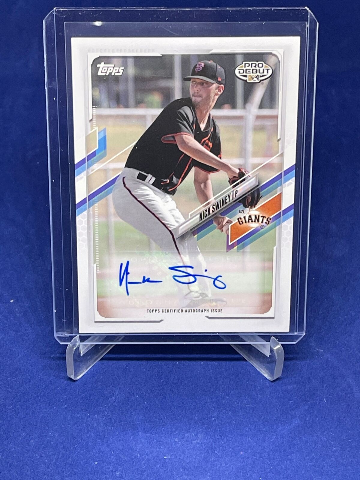 NICK SWINEY 2021 TOPPS PRO DEBUT AUTO PROSPECT
