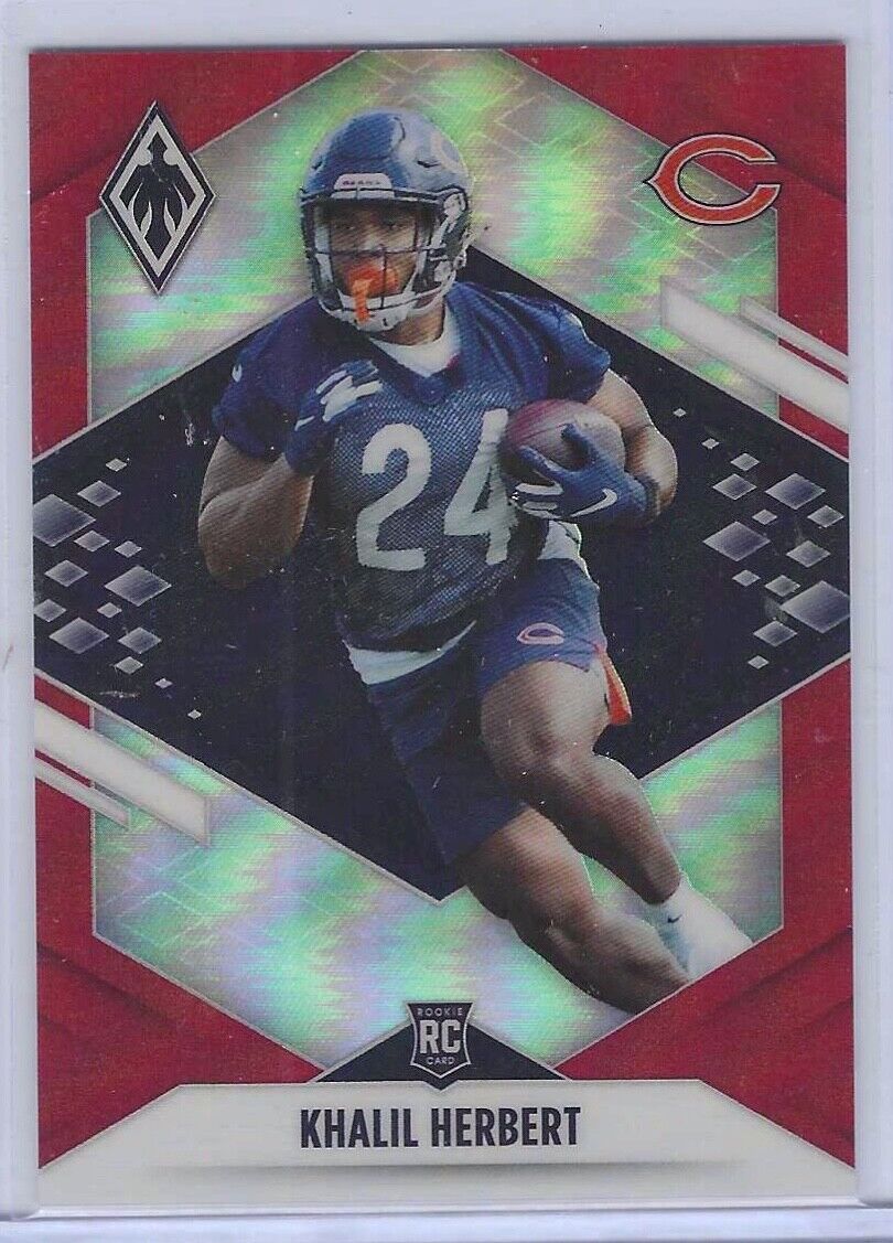 KHALIL HERBERT 2021 PANINI PHOENIX RED PRIZM ROOKIE RC #D 160/250