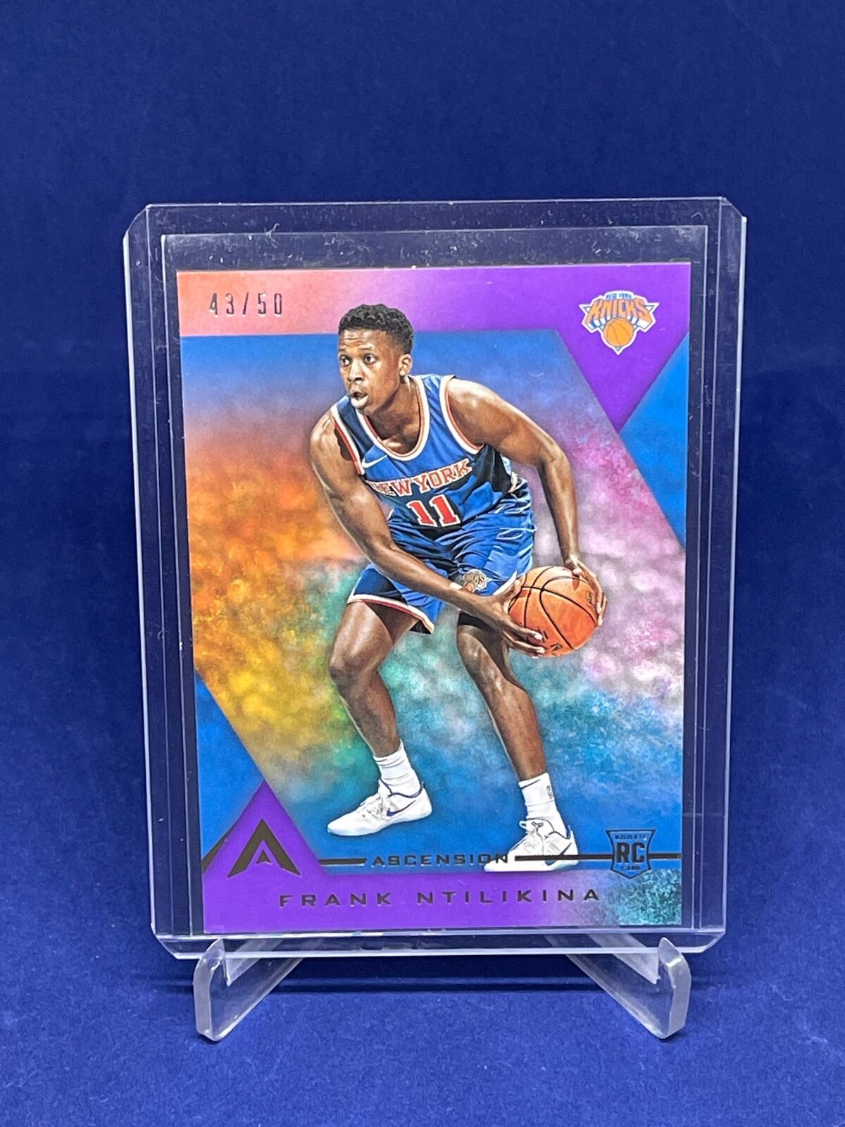 FRANK NTILIKINA 2017-18 PANINI ASCENSION PURPLE ROOKIE RC #D 43/50