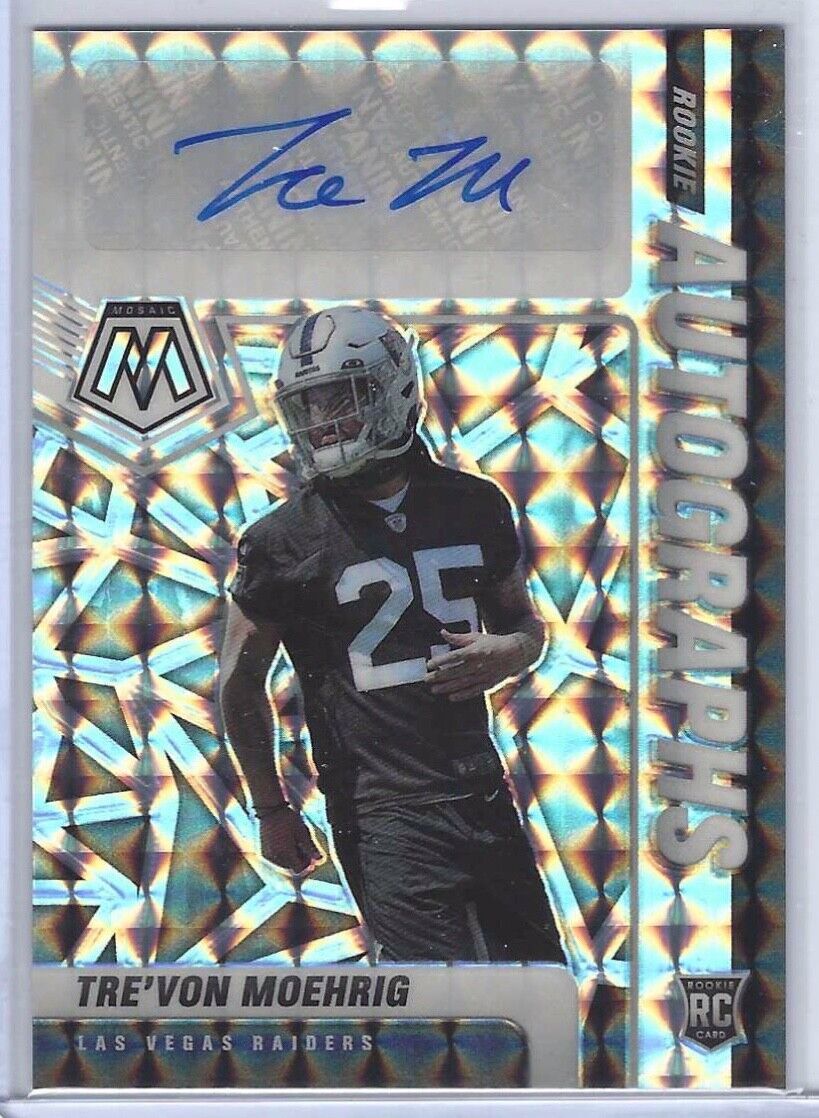 TRE'VON MOEHRIG 2021 PANINI MOSAIC SILVER MOSAIC PRIZM ROOKIE AUTO RC #RA-69