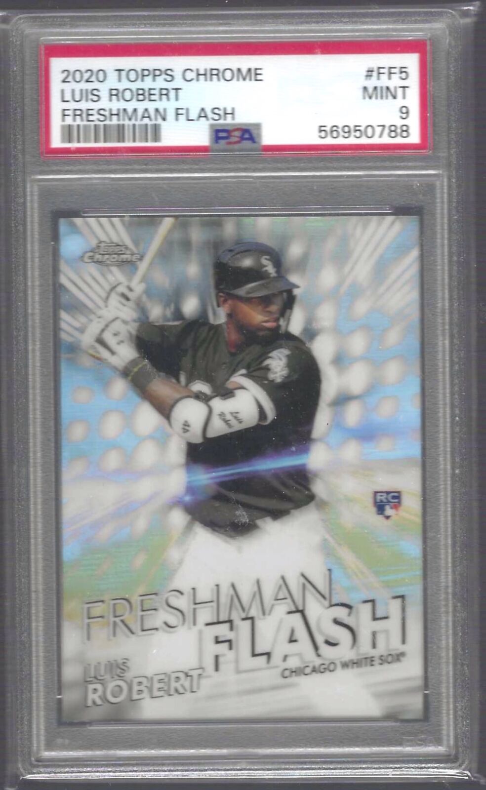 LUIS ROBERT 2020 TOPPS CHROME FRESHMAN FLASH REFRACTOR ROOKIE RC PSA 9 MINT