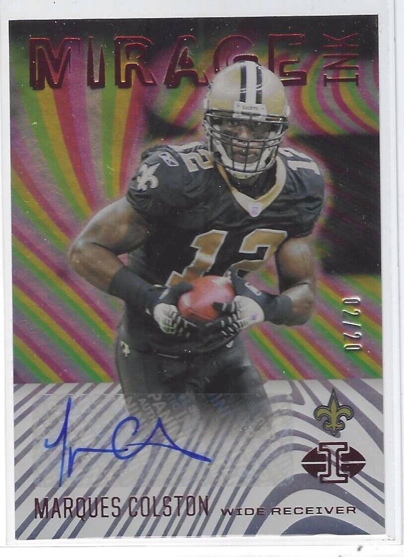 MARQUES COLSTON 2021 PANINI ILLUSIONS MIRAGE INK RED AUTO #D 02/20