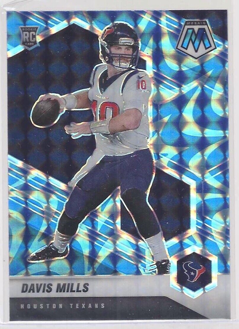 DAVIS MILLS 2021 PANINI MOSAIC BLUE REACTIVE PRIZM ROOKIE RC #322