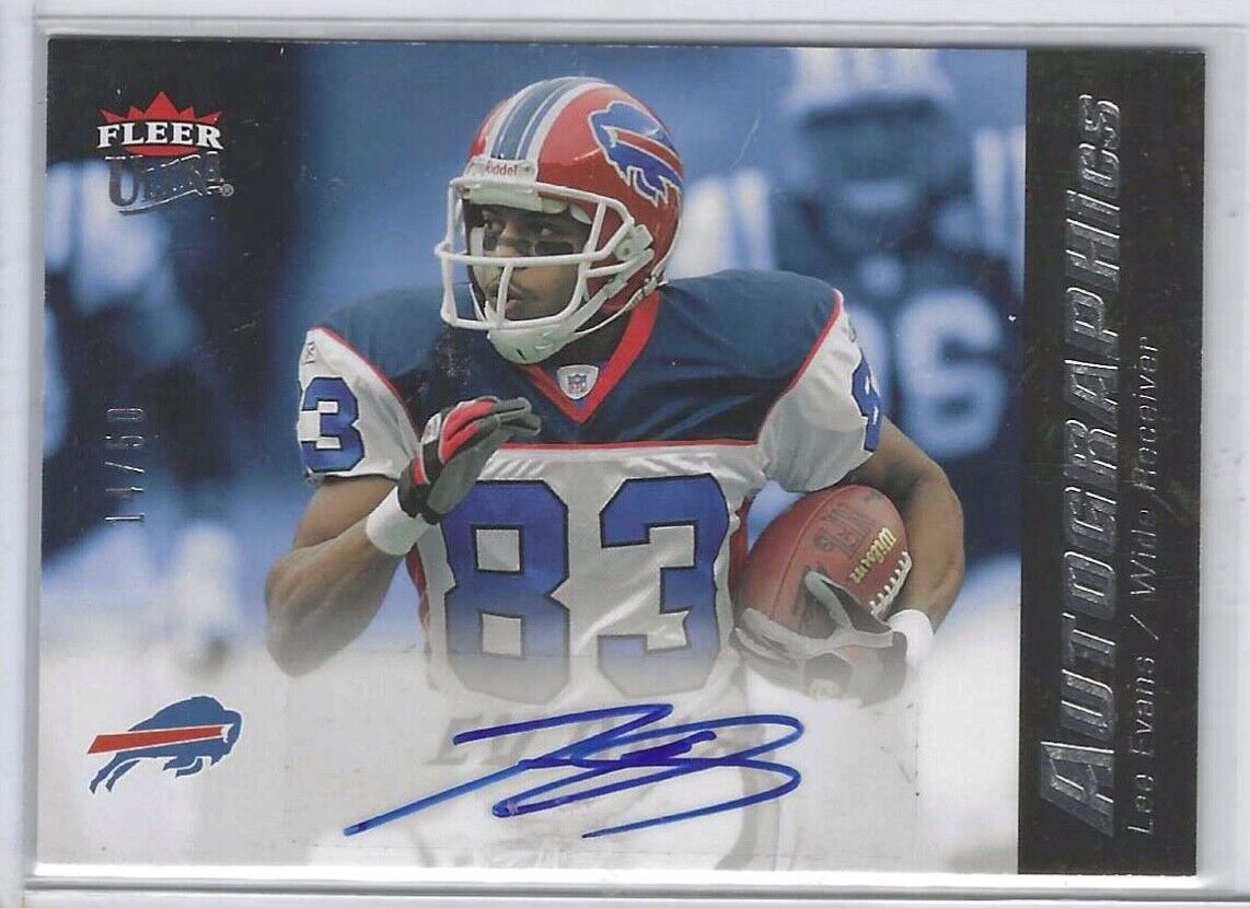 LEE EVANS 2007 FLEER ULTRA AUTOGRAPHICS GOLD AUTO #D 14/50