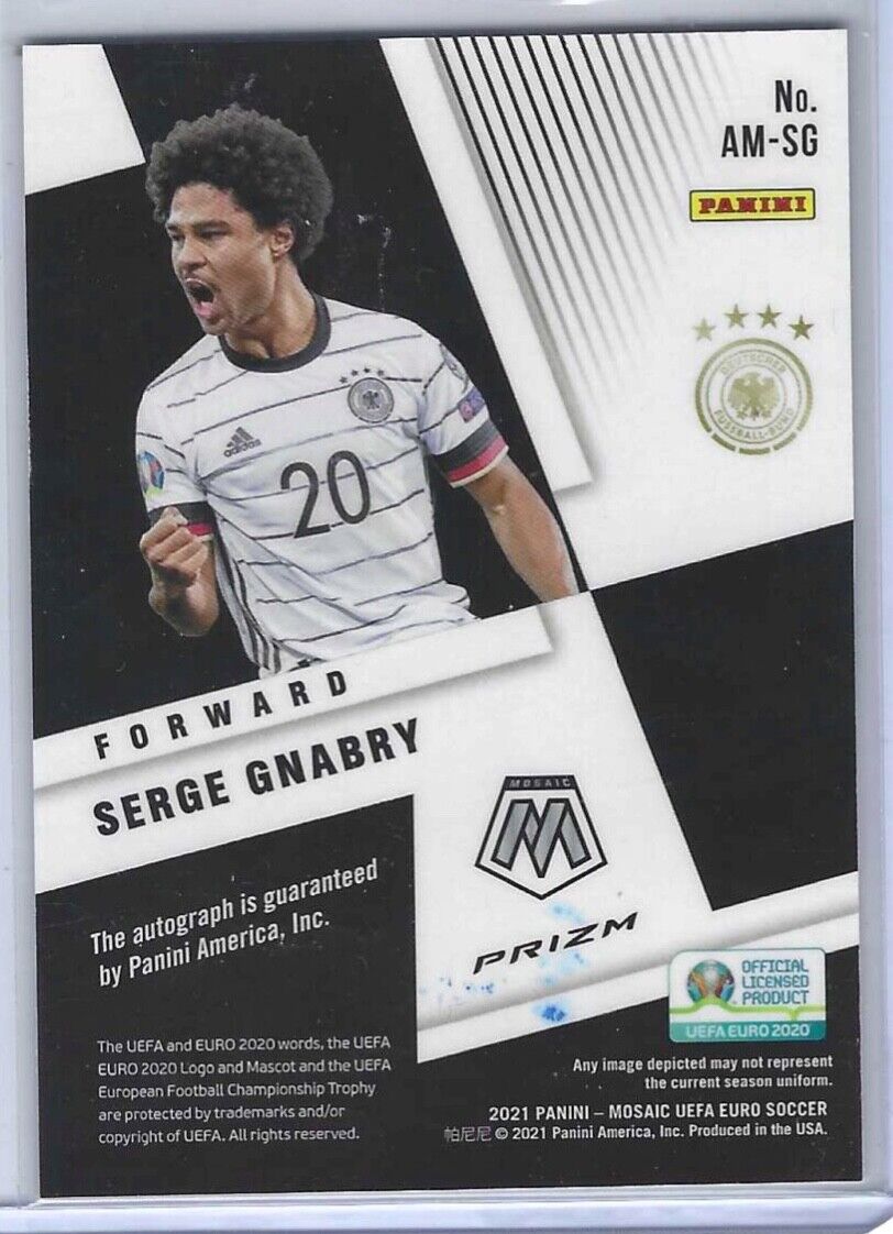 SERGE GNABRY 2020-21 PANINI MOSAIC SILVER DISCO CIRCLES PRIZM AUTO #AM-SG