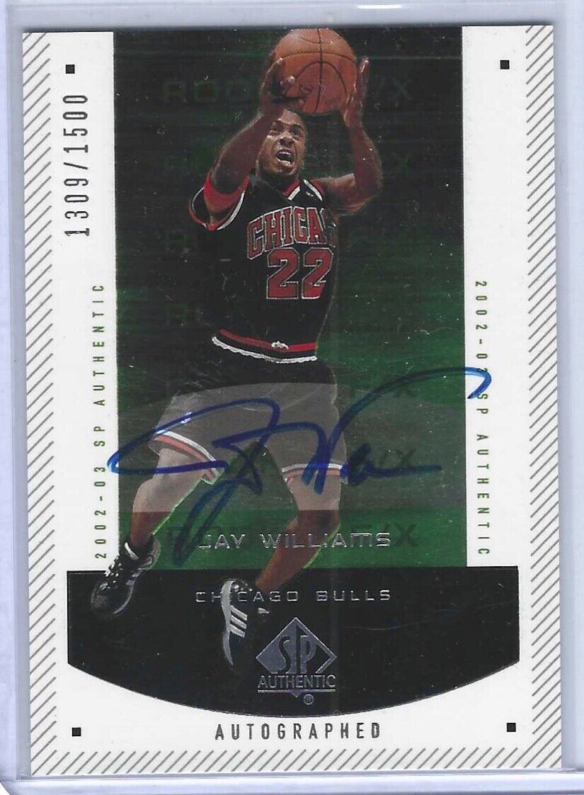 JAY WILLIAMS 2003-04 UPPER DECK SP AUTHENTIC ROOKIE AUTO RC #D 1309/1500