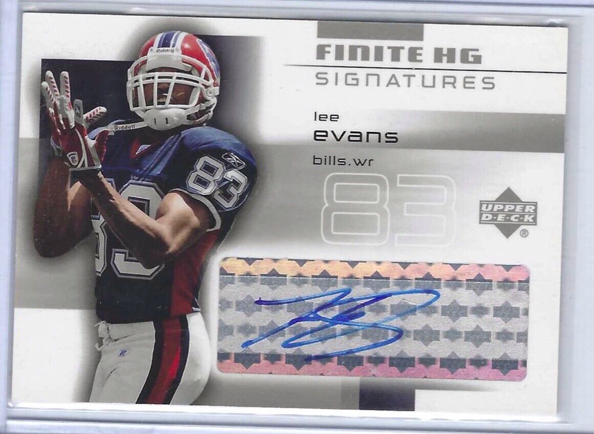 LEE EVANS 2004 UPPER DECK FINITE HG SIGNATURES ROOKIE AUTO RC #FS-LE