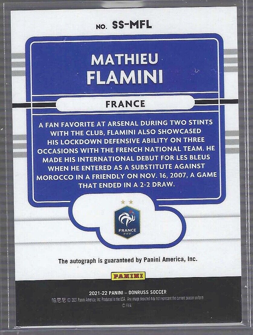 MATHIEU FLAMINI 2021-22 PANINI DONRUSS RED FOIL SIGNATURE SERIES AUTO #D 12/49