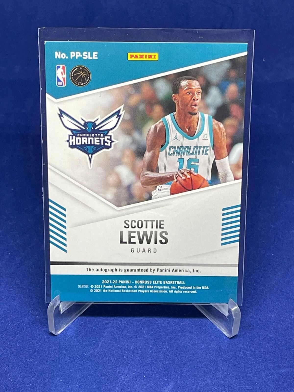SCOTTIE LEWIS 2021-22 PANINI DONRUSS ELITE PEN PENS ON CARD AUTO RC #D 109/149