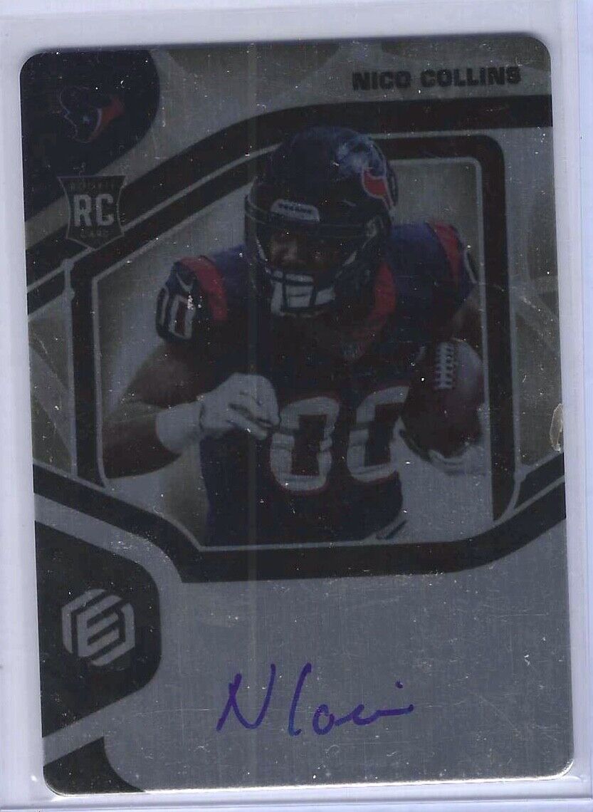 NICO COLLINS 2021 PANINI ELEMENTS ROOKIE ON CARD AUTO RC #D 194/199