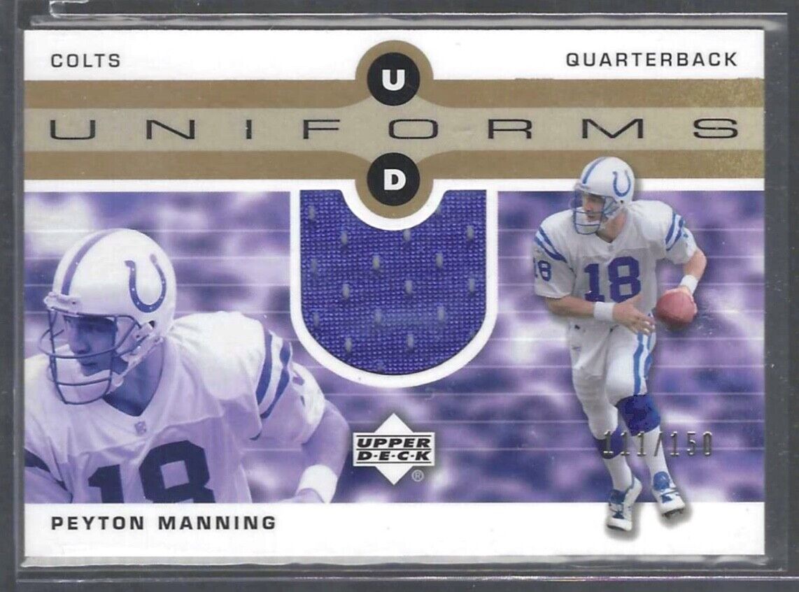 PEYTON MANNING 2002 UPPER DECK UNIFORMS GOLD JERSEY #D 111/150