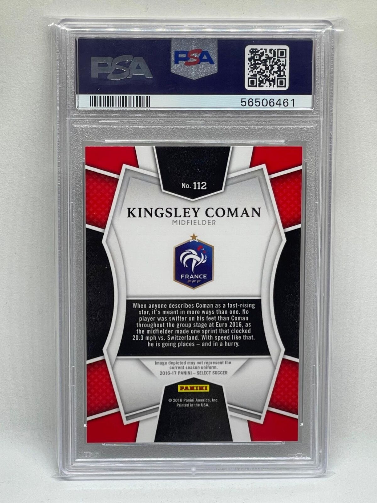 KINGSLEY COMAN 2016 PANINI SELECT SILVER PRIZM ROOKIE RC #112 PSA 10 GEM POP 4